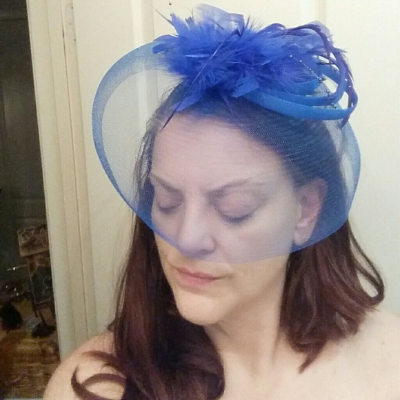 Cobalt Blue Fascinator | Hat - Picture 7 of 7